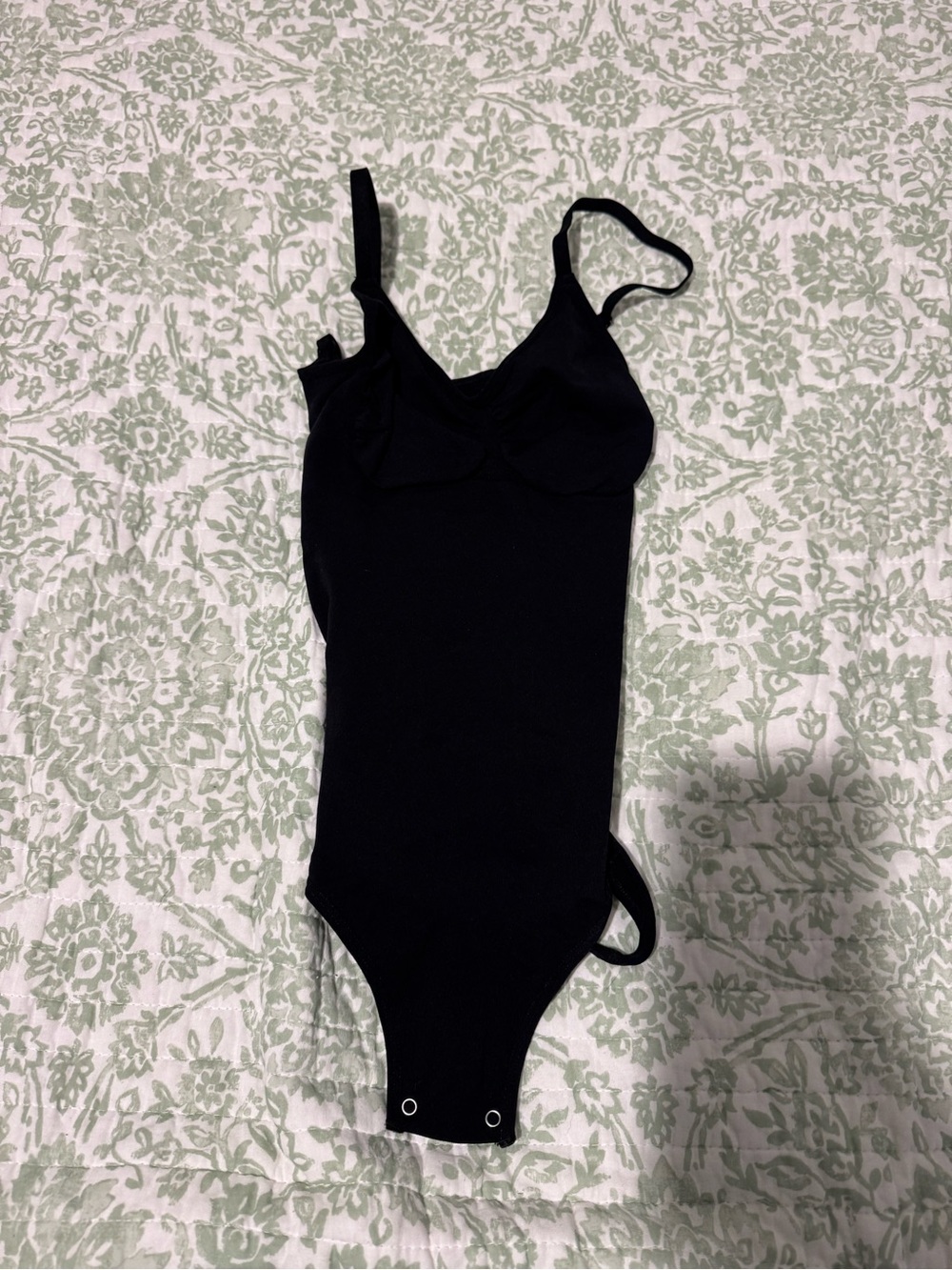 Women’s Black Shapewear Bodysuit with Adjustable Straps
